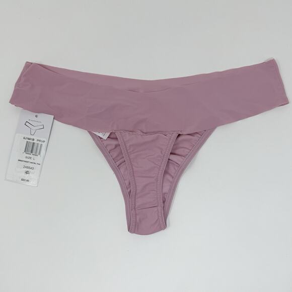 Hanky Panky BreatheSoft Natural Thong Womens Size Large Mauve Seamless Comfort - Picture 7 of 8